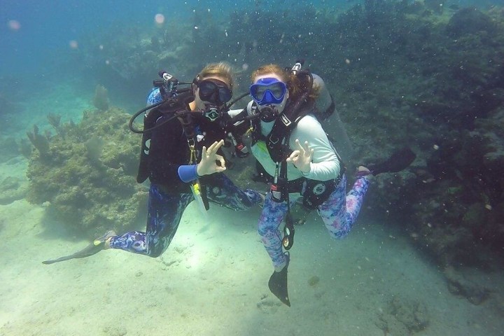 a man in a swimming pool