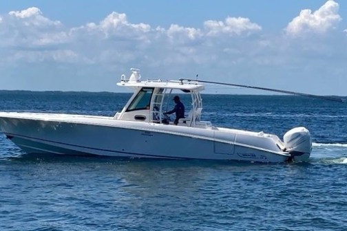 a small boat in a body of water